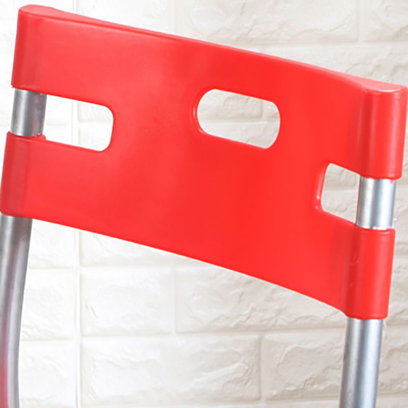 Minimalistischer Kunststoff -Essfutter Armless Stuhl Open Rücken stapelbare Essneitenstuhl