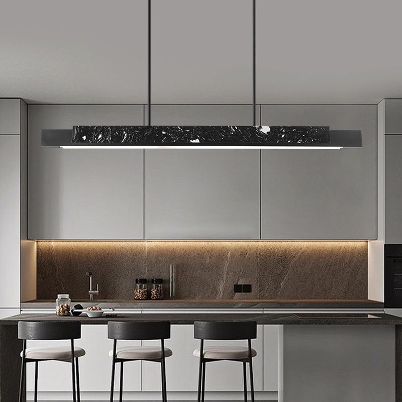 Estilo contemporáneo colgante colgante lineal mármol 1- liviano liviano