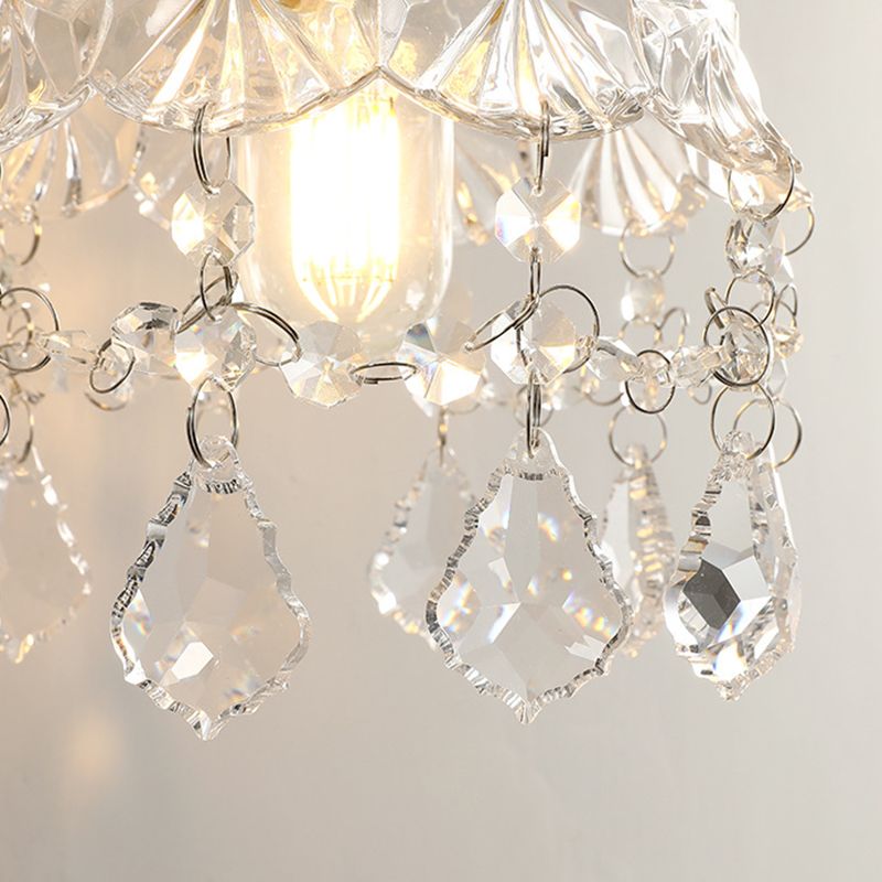 Idee per illuminazione da parete della decorazione della camera da letto moderno semplice con parete con parete in vetro semplice