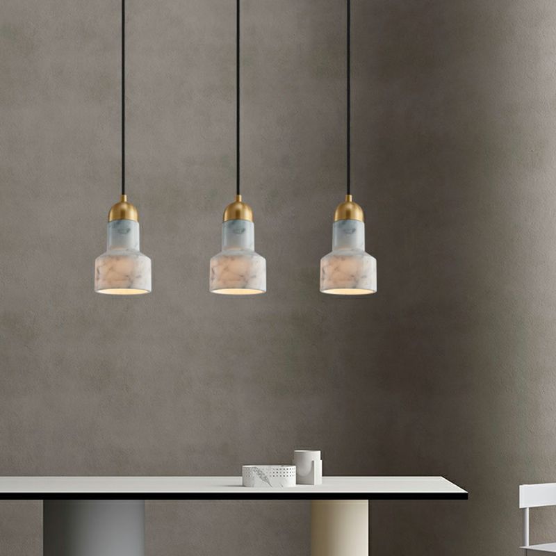 Marble Grenade Down Lighting Pendant Postmodern Single-Bulb Ceiling Hang Lamp over Table