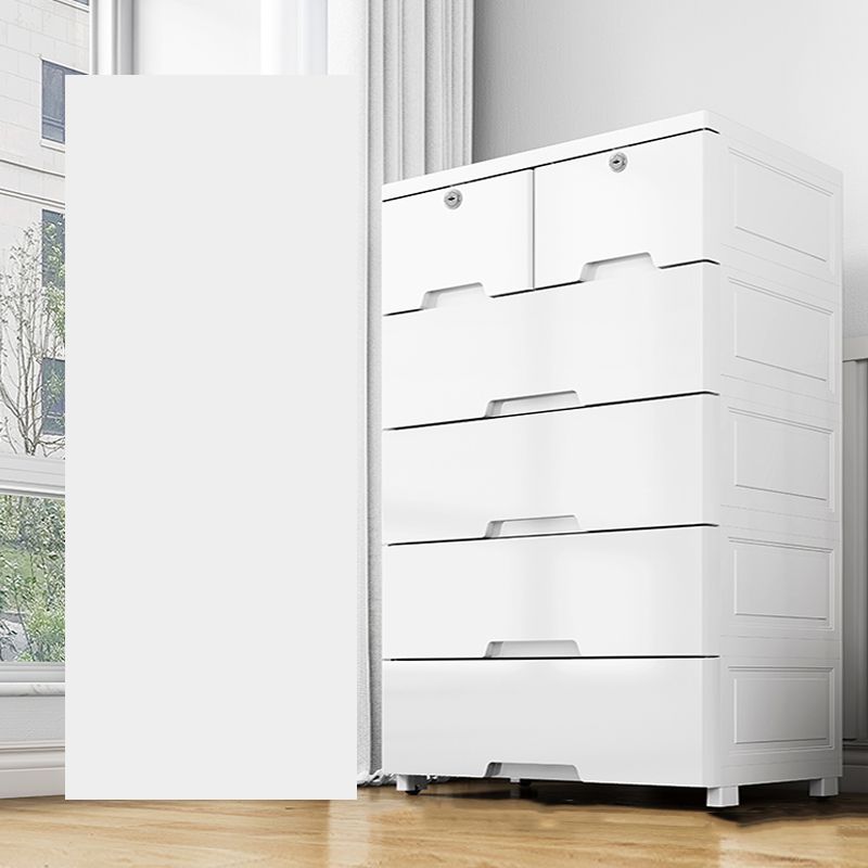 White Plastic Storage Cabinet with Legs Contemporary Wardrobe Armoire