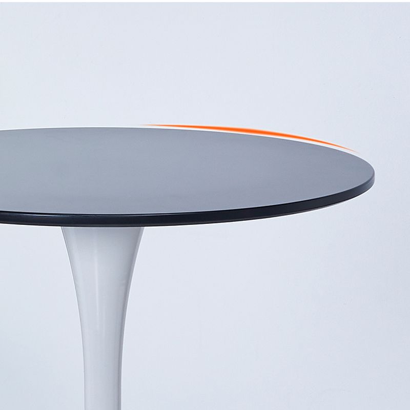 Modern Round Pub Table Fixed Pedestal Bar Height Cocktail Table