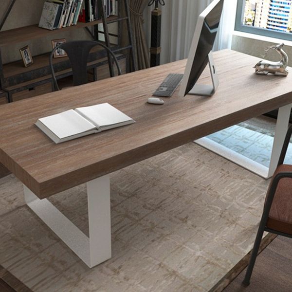 Mesa de comedor de madera contemporánea Mesa de comedor rectangular con base de trineo