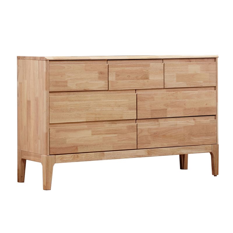 Contemporary Chest Squared Legs Solid Wood Grooves with Drawer Accent Chest