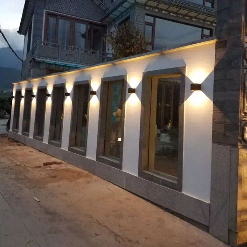 Modern Style Geometric Wall Light Sconces Metal 2 Lights Wall Washer Sconce