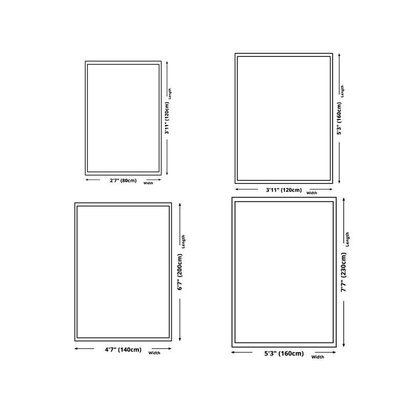 Simplicity Carpet Contemporary Polyester Rug Washable Indoor Rug for Home Decor