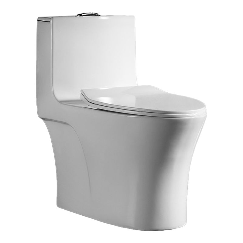 Modern 1-Piece Toilet Bowl White Urine Toilet with Slow Close Seat for Bathroom