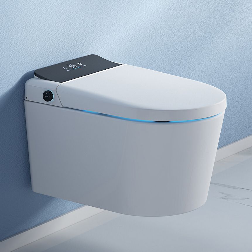 Contemporary Siphon Jet Toilet Bowl One-Piece Toilet Wall Mount ABS Flush Toilet