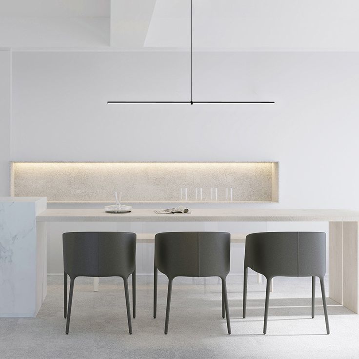 Slim Island Lighting Fixtures Metal Modern Simplicity Island Lighting Ideas for Restaurant