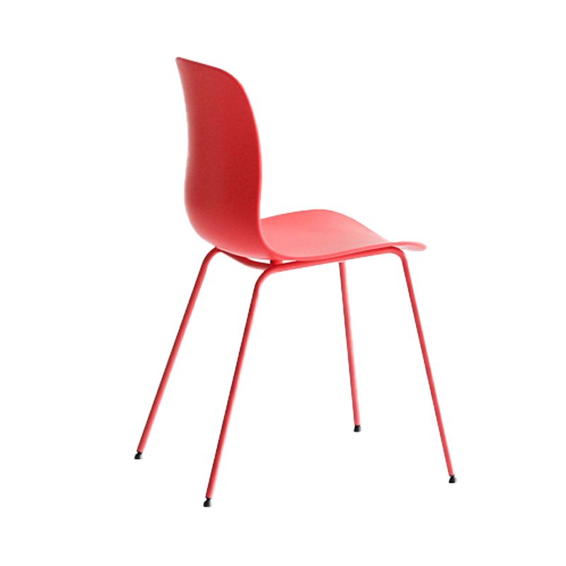 Silla lateral de cafetería industrial, acabado mate, parte trasera sólida, silla de comedor