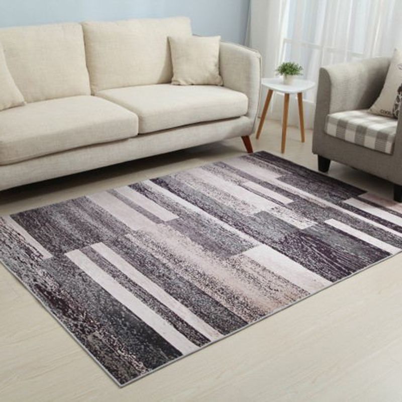 Yellow Simple Rug Polyester Abstract Print Rug Washable Rug for Living Room