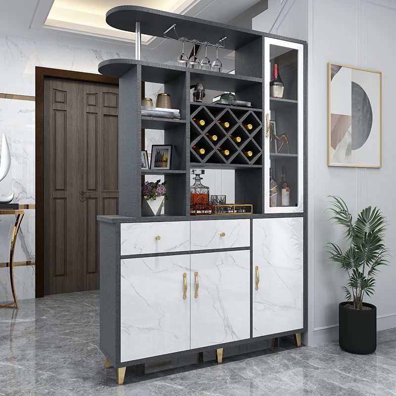 Modern 78.74" H Cabinet with Door Wooden Accent Cabinet with Drawer