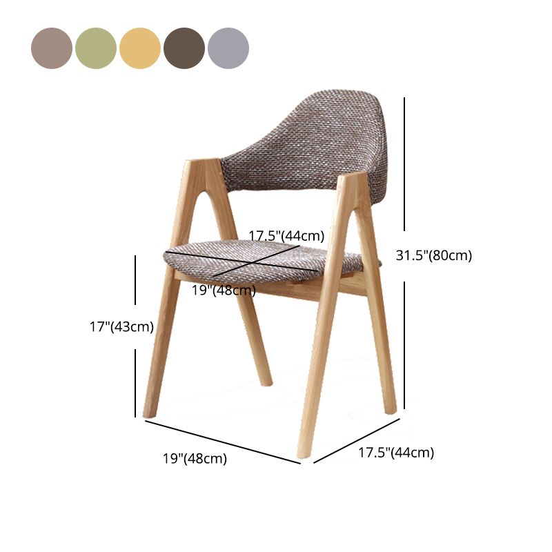 Kitchen Chairs Modern Solid Wood Armless Chairs for Dining Room