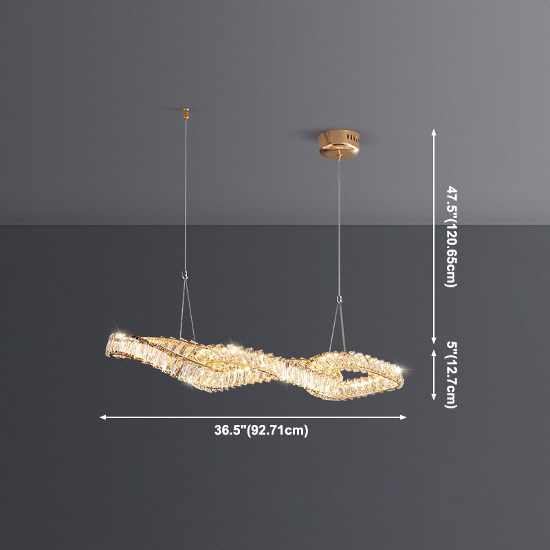 Modern Dining Chandelier Pendant Kitchen Dining Room Crystal Hanging Lamp Fixture