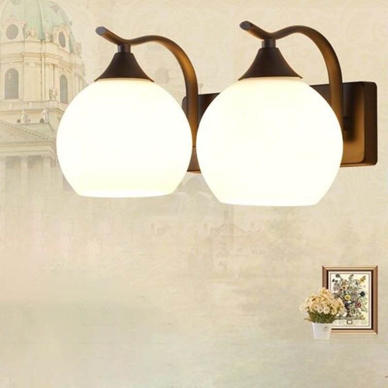 Écran mural mondial Éclairage mural noir minimaliste pour le salon