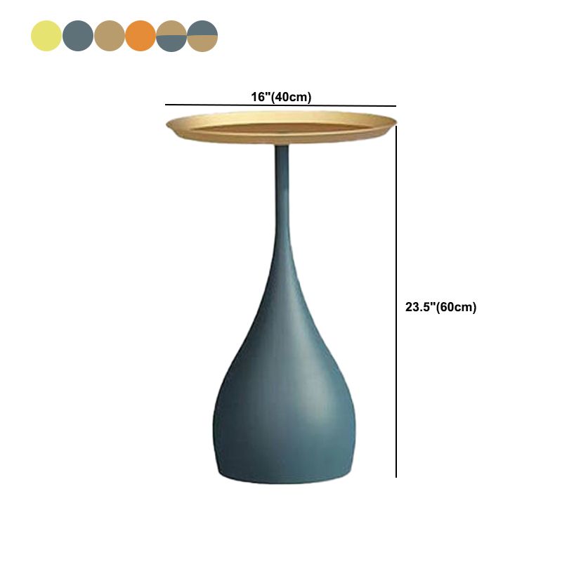Round Pedestal Base Base Metal Table Medieval Modern Style Side Table