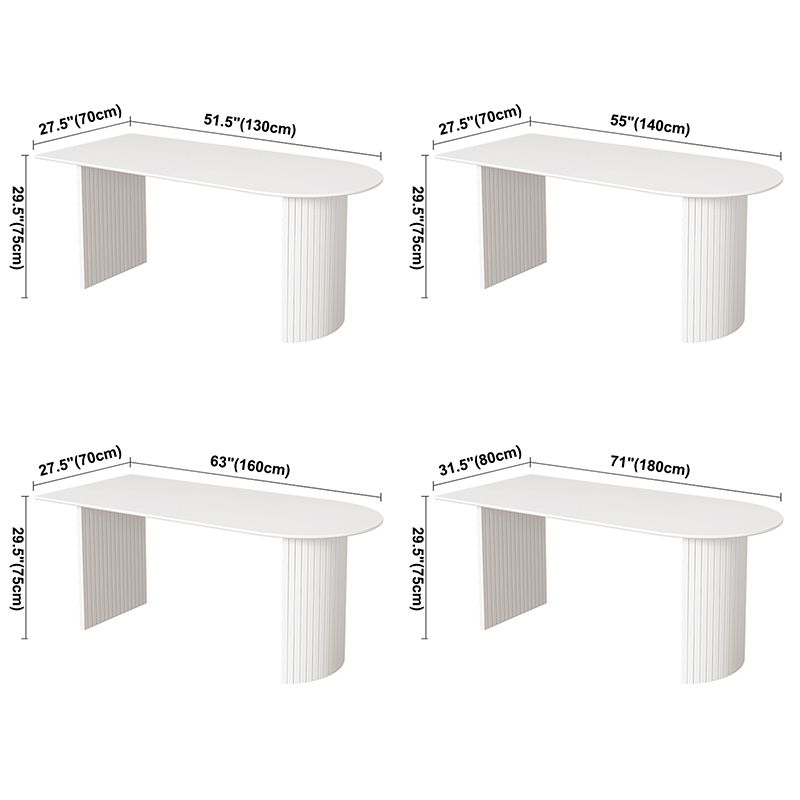 Mesa de comedor contemporánea de madera sólida Mesa de comedor de mármol de mármol para comedor para comedor