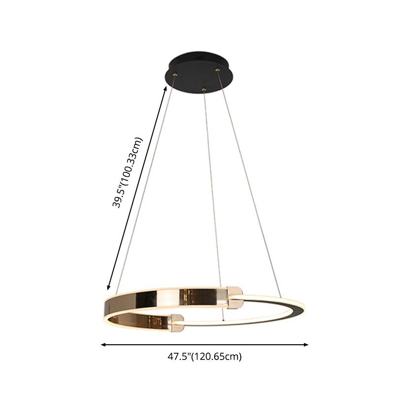 Postmodern Chandelier Pendant Light Round Suspension Light for Living Room Dining Room
