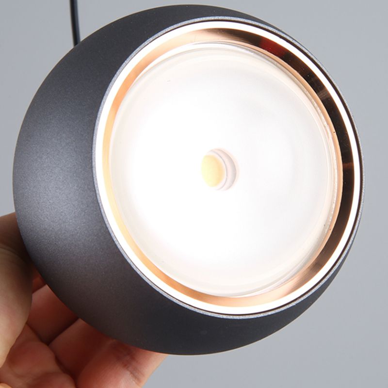 Metal Round Shape Hanging Light Modern Style 1 Light Hanging Light Mount Fixtures