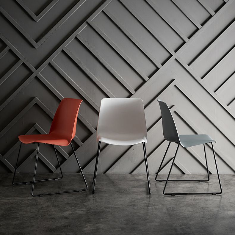 Industrial Style Metal Dining Room Chairs Armless Dining Chair for Restaurant