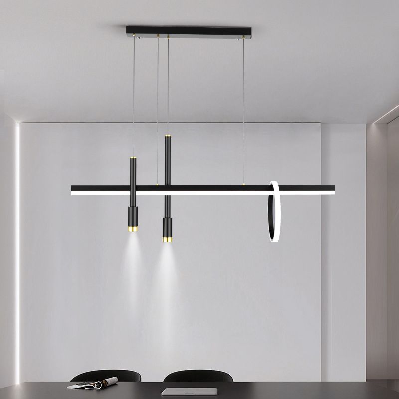 4-Lights Modern Style Island Pendants Metal Pendant Lights for Dining Room