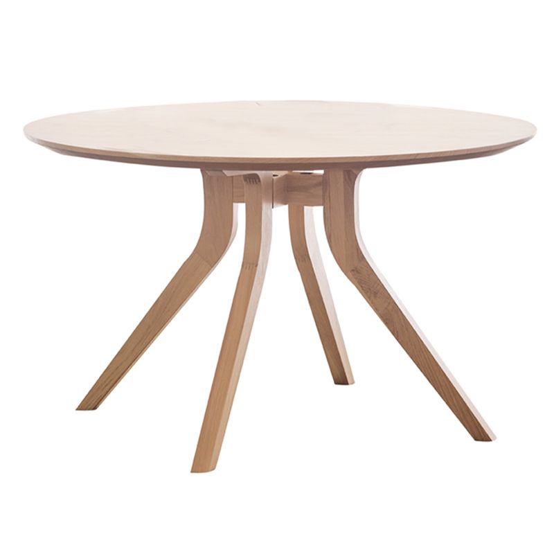 Natural Round Table Wooden Dining Room Kitchen Home Furniture with 4 Legs