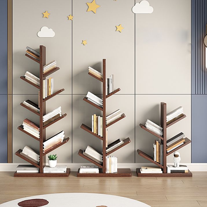 Geometry Rubberwood Bookshelf Modern Bedroom Bookcase with Shelf 22" W X 12" D