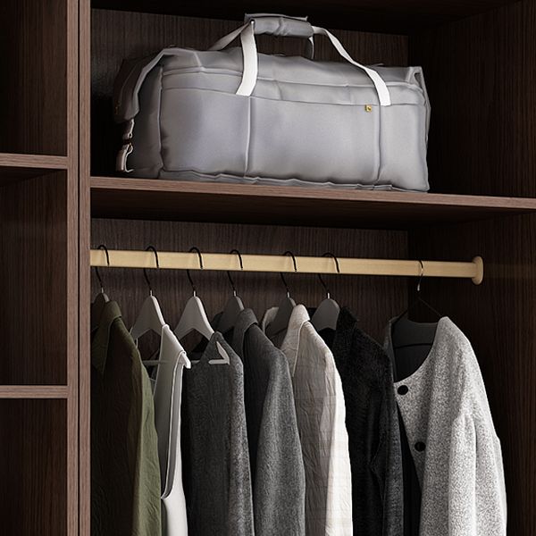 Hinged Wardrobe Cabinet Contemporary Wardrobe Closet with Garment Rod