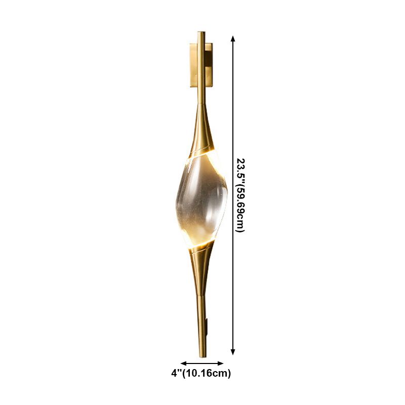 Lámparas de pared LED geométrica de cristal estilo moderno 1 lámparas de apliques de luz