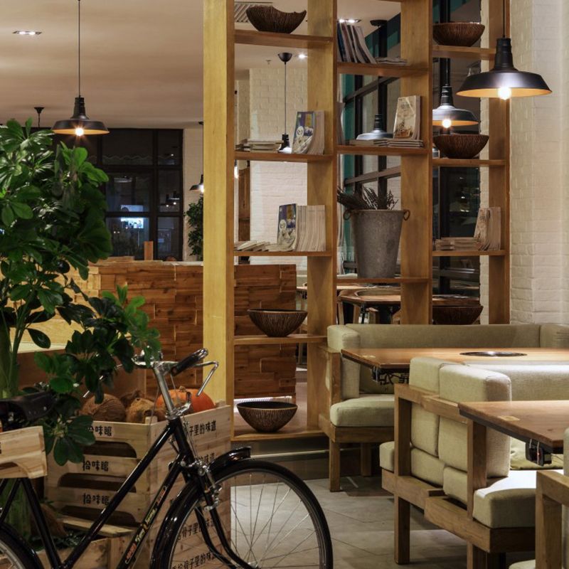 Modern Industrial Barn Shade Hanging Light, Metal 1-Light Pendant Lighting