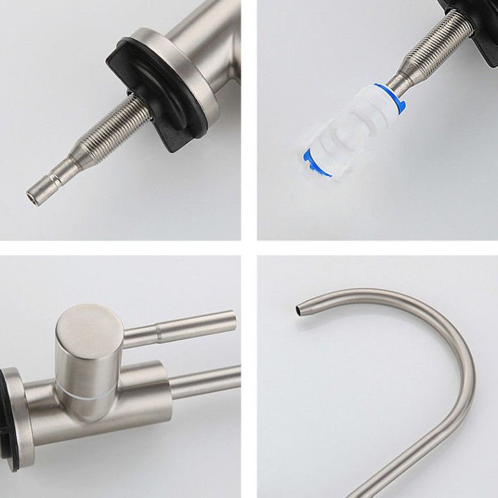 Modern 1-Handle Faucet with Water Dispenser 1-Hole Standard Kitchen Faucet