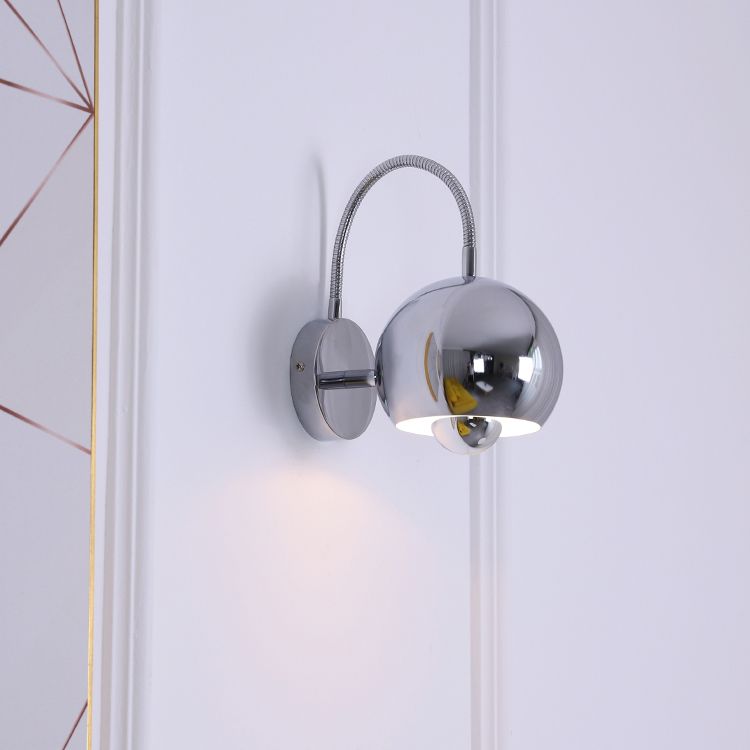 Modern Style Ball Wall Light Sconces Metal 1 Light Wall Lighting
