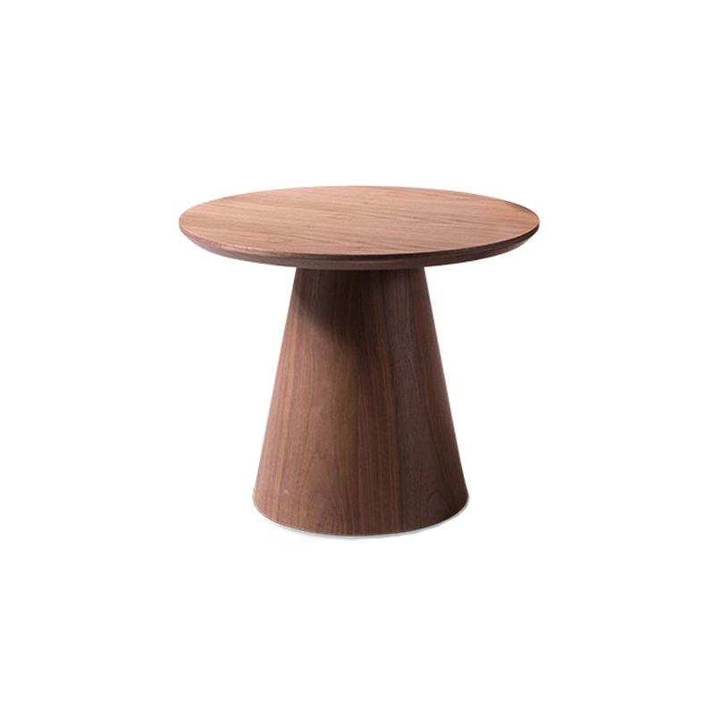 Scandinavian Pedestal Coffee Table Round Wooden Coffee Table Set for Living Room