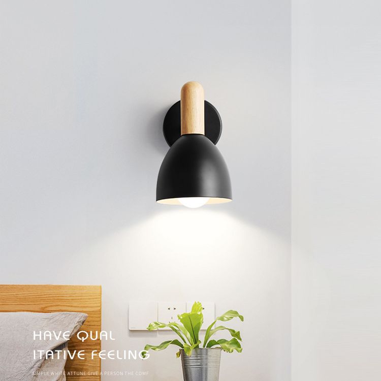 Nordic Simplicity Dome Wall Mounted Lamps Metallic Wall Mount Light Fixture for Bedroom