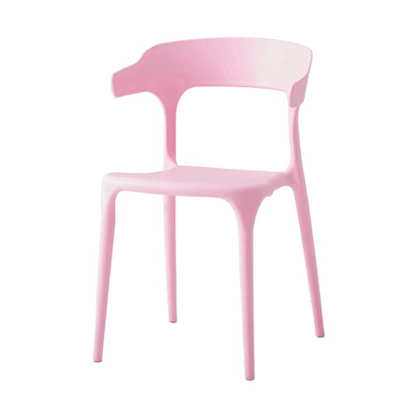 Modern Dining Room Armless Plastic Open Back Stackable Dining Chair