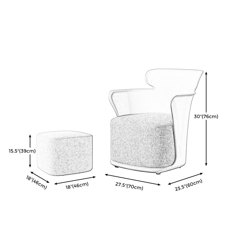 Linen Chair 27.5" L x 23.6" W x 29.9" H Arms Included Chair for Living Room