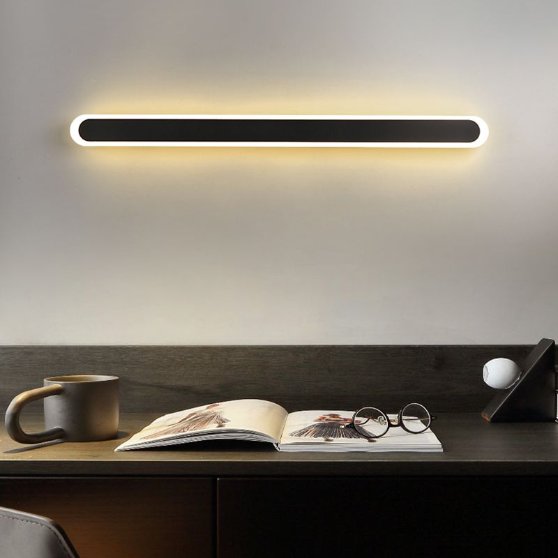 Hedendaagse stijl lineaire wandverlichting armaturen metaal 1 lichte LED wandmontage lamp
