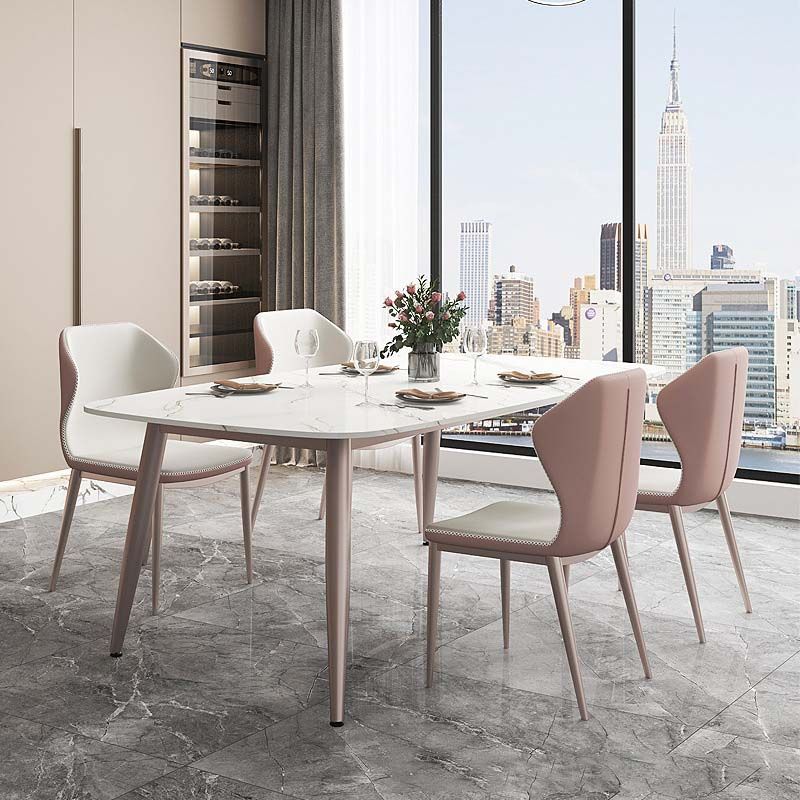 Glam Style Dining Sintered Stone Table Dining Rectangle Table for Home Use