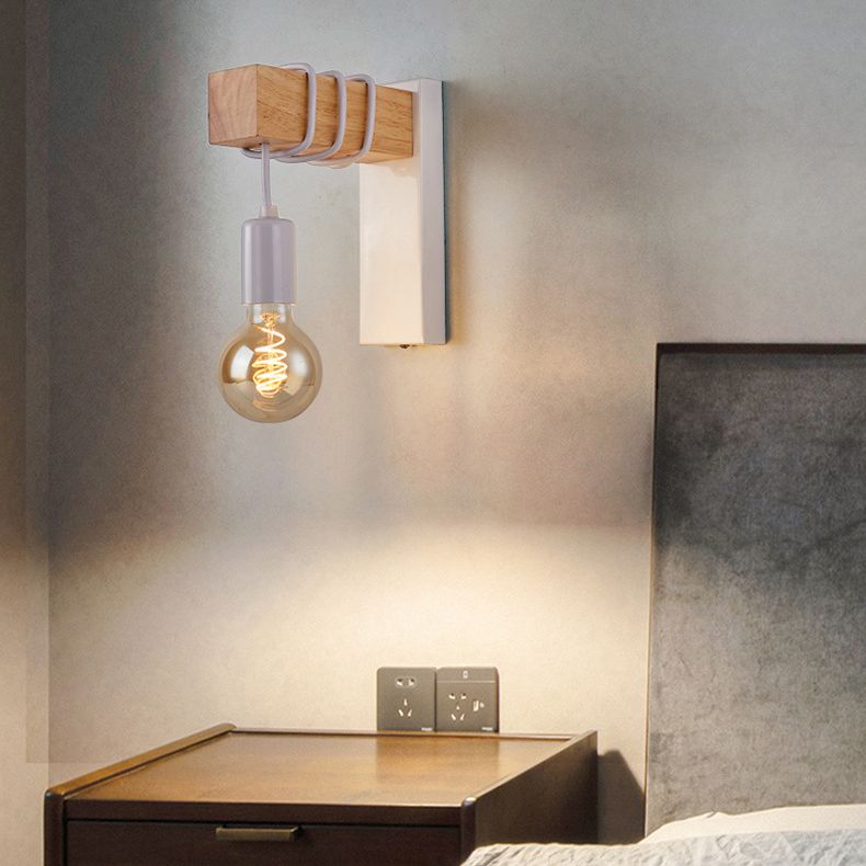 Estilo minimalista retro Diconces de luz de pared regular 1 apliques de metal ligero