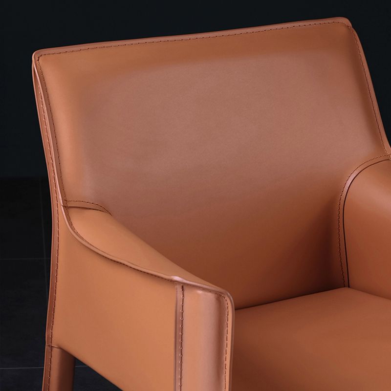 Upholstered Dining Chair Contemporary Faux Leather Dining Side Chair