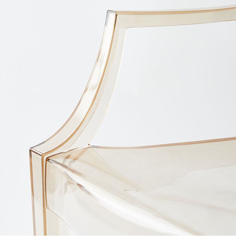 Chaise latérale de salle à manger à dossier ouvert au design moderne, fauteuil de salle à manger en plastique pour la maison
