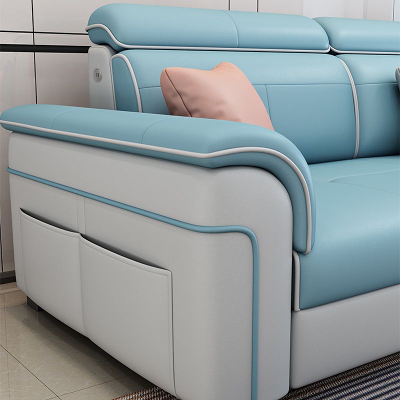 112.2"W √ó 59.06"D √ó 59.06"H Pillow Top Arm Sectionals with Slipcovers and Storage