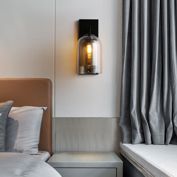 Lámpara de pared sombreada de estilo nórdico luminoso de pared de la pared del dormitorio del dormitorio