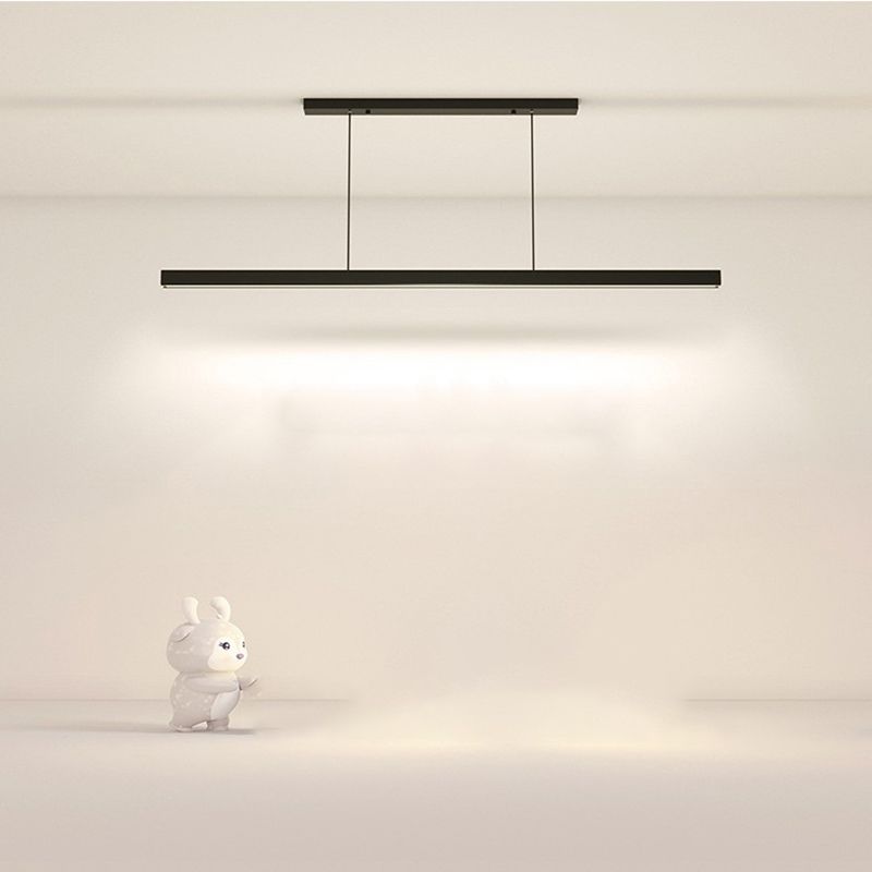 Single Modernism Black Ceiling Light LED Kitchen Island Lighting for Bedroom