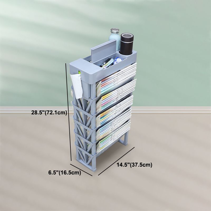 Contemporary Plastic Geometric Bookshelf Closed Back Bookshelf for Classroom