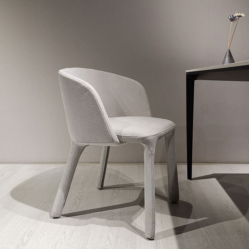 Contemporary Parsons Chairs Upholstered Dining Chairs with Metal Legs