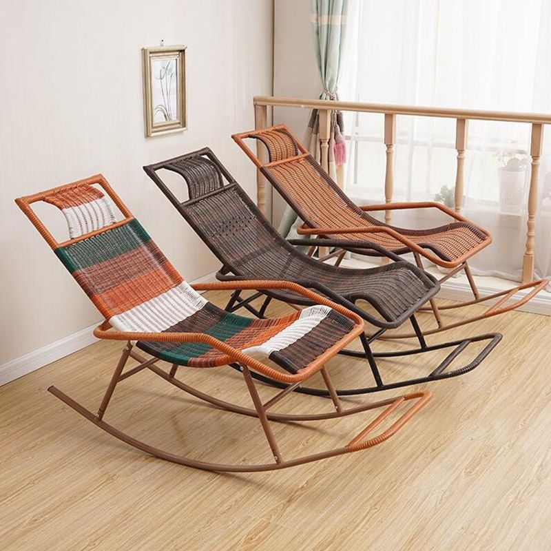 Mid Century Modern Style Rocking Chair Indoor Rattan Rocking Chair