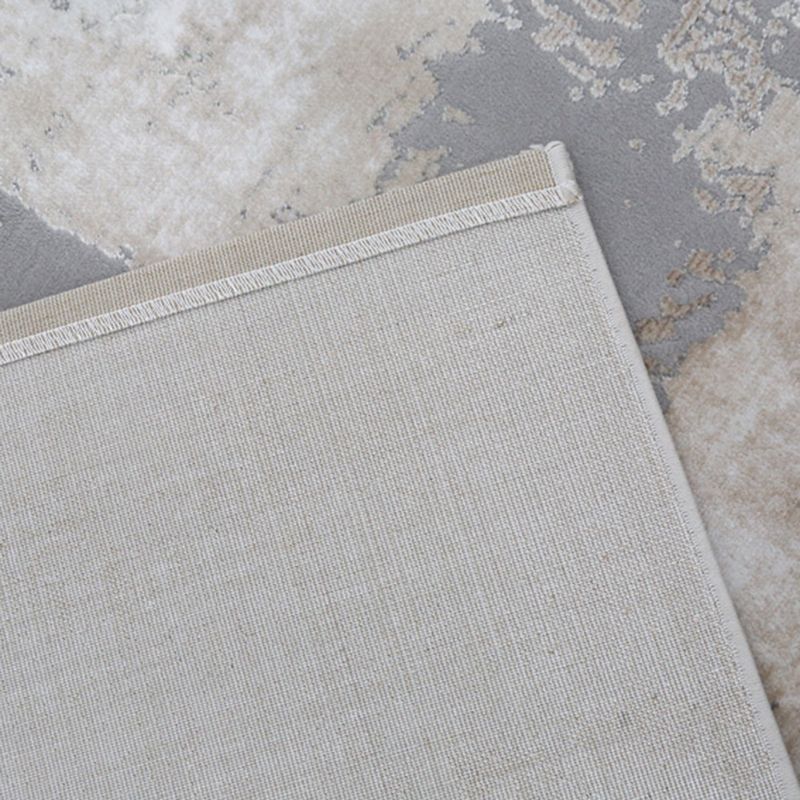Tapis moderne gris bloc de couleur en Polyester, facile d'entretien, lavable, pour la décoration de la maison