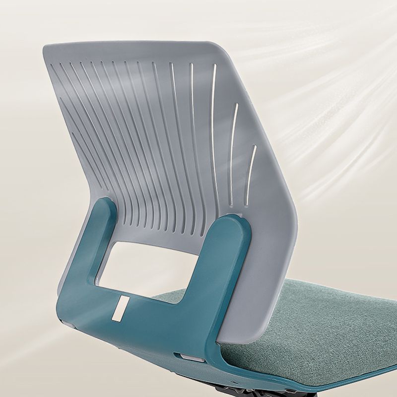 Modern Green Slide Office Chair Adjustable Seat Height with Wheels