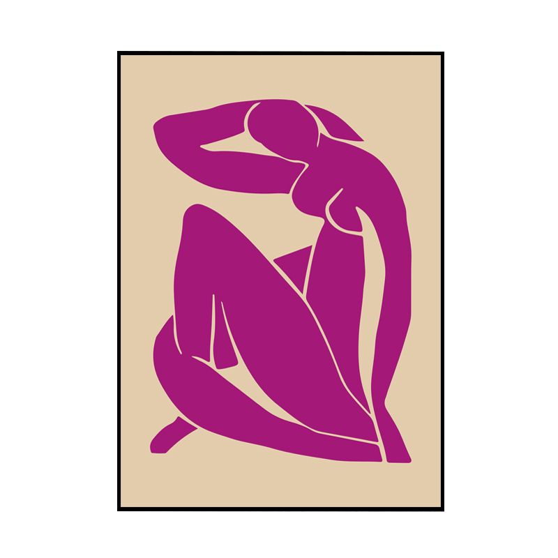 Textured Figure Drawing Wall Decor Canvas Minimalism Art Print for House Interior